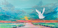 Egret Flight at Sunset